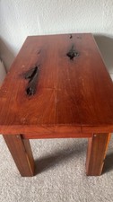 Handmade Solid Wood Coffee Table Rustic with Dark Oak Stain