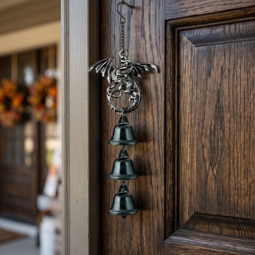 Black dragon wind chime - dragon,
