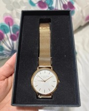 Rosefield rose gold mesh watch