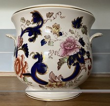 Large Masons Blue Mandalay Cache Pot Planter 19 cm x 21 cm