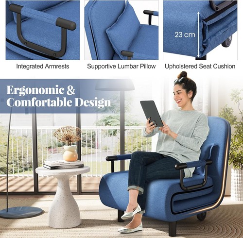 Single folding sofa bed chair - bed,