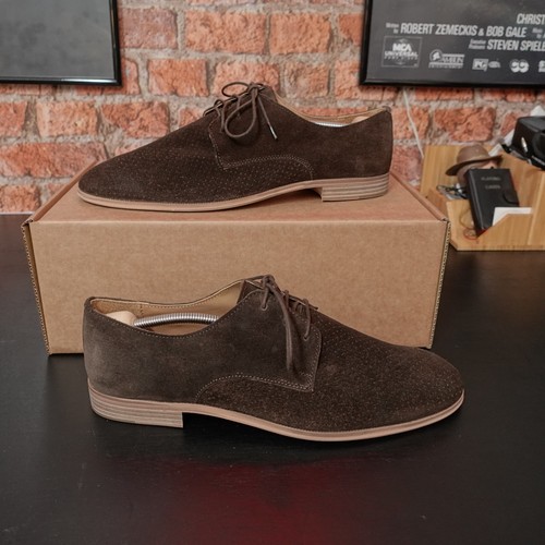 Topman mens brown suede derby