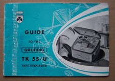 User guide Grundig TK55 tape
