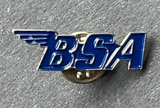 MOTORCYCLE Pin Badge BSA Blue