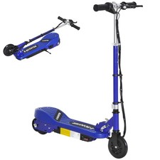 HOMCOM Foldable Kids Electric Scooter, for Ages 7-14 Years, Blue