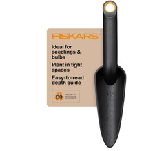 Fiskars Eco Transplanter Narrow Curved Spade Depth Markings Ergonomic