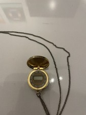 Gold Coloured Vintage Digital Ornate Ladies Pocket Watch Pendant *rare*