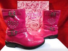 Lelli Kelly 'Marianne' Pink Leather Mid Boots diamante side design EU 30