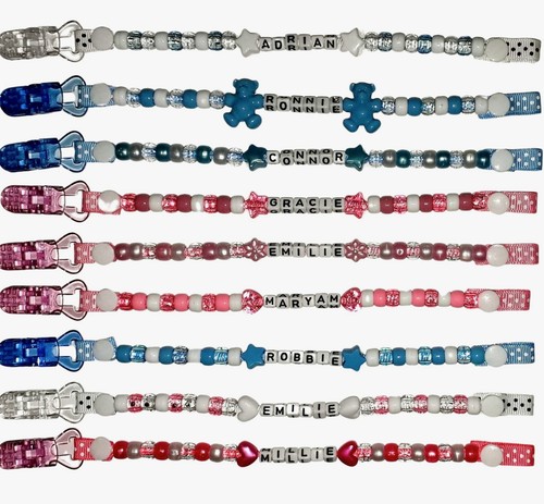 Personalised dummy clips chain - personalised,