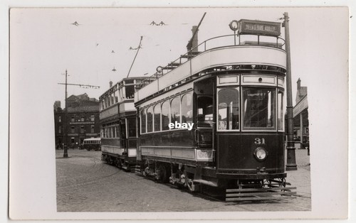 Photo postcard tram on - postcard,