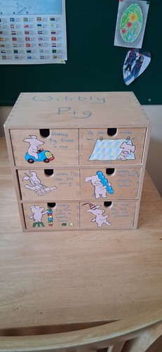 Handmade wibbly pig wooden - pig,