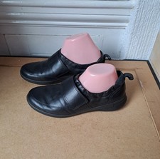 UK Size 6.5 Hotter Women's Ladies Leather Shoes EU 39.5 Black Nurse Health Care
