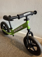 Boys Lime Green Strider Sport Balance Bike - Height Adjustable Seat 1 - 4 Years