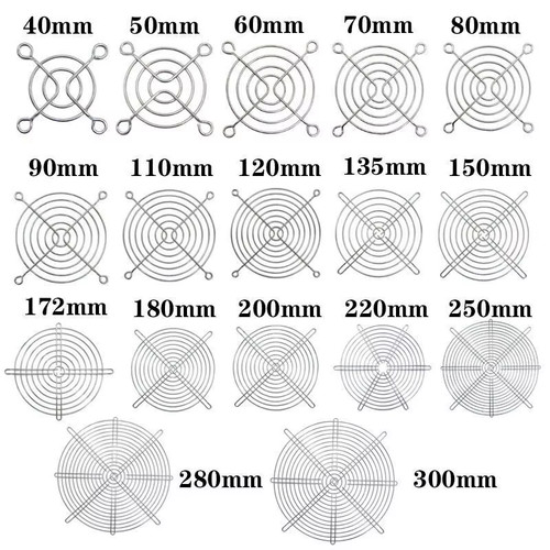 Metal fan grill - metal, 30-150mm