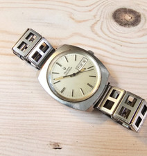 Vintage Bulova Accutron 7306 Day Date Silver Cushion - 36mm