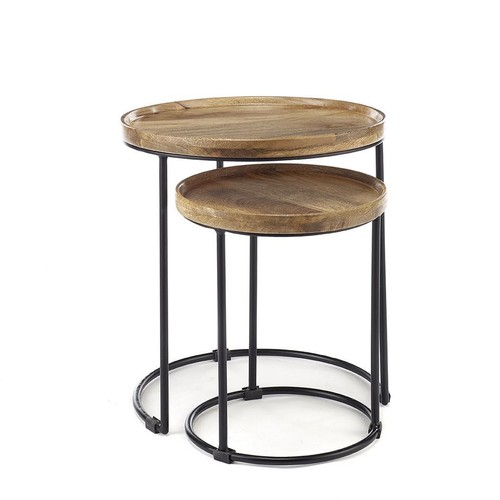Round solid wood - , nest
