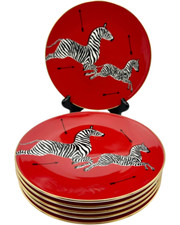 Set 6 Lenox Scalamandre Red