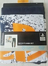 Primark PLAYSTATION Boys Pyjamas set 9-10 years Cotton Long Sleeve
