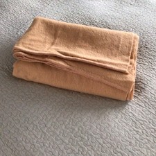 Vintage Moderna All Wool Pale Orange Blanket Approx 230cm x 233cm