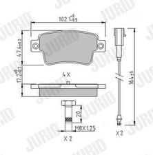 Rear JURID 573345J Brake Pad
