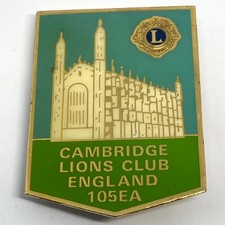 Lions Club International Enamel Pin Badge Kings College Cambridge East Anglia