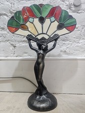 Heavy metal LADY LAMP WITH TIFFANY STYLE  Lampshade Light 
