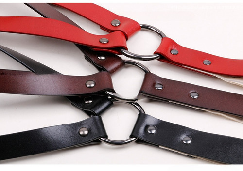 Geniune leather braces men - braces, men's