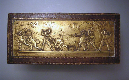 Antique french leather - leather, &