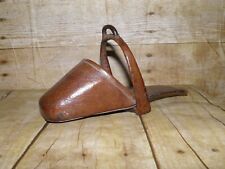Victorian Pigskin Leather Clad SIDE SADDLE SLIPPER STIRRUP sidesaddle. Cira 1850