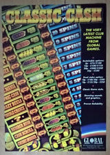 Global Games "Classic Cash" Arcade Fruit Club Machine A4 Sales Flyer