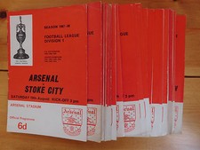 Arsenal Home Programmes 1967/68 - select from the drop down menu