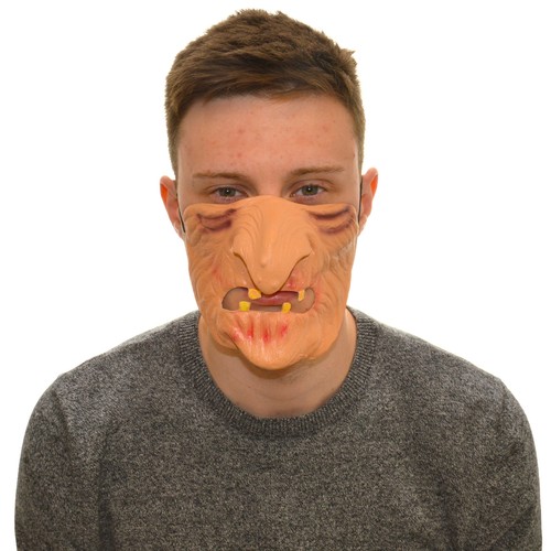 Latex half mask - latex, witch