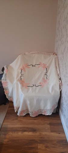 Vintage embroidered round - embroidered,