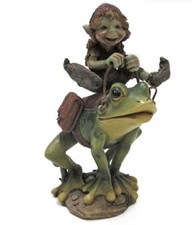 SMALL PIXIE ELF ON A FROG