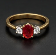 18ct Yellow Gold Ruby Diamond