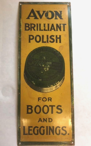 Shoe polish tin sign - shoe,