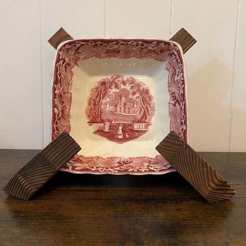 Masons vista pink square bowl - square,