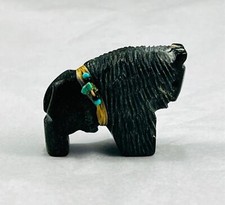 Native American Zuni Fetish Buffalo Bison Carved Stone