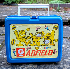 HTF RARE GARFIELD VTG 1988 Plastic Lunch box Cat Comic Children's School Thermos