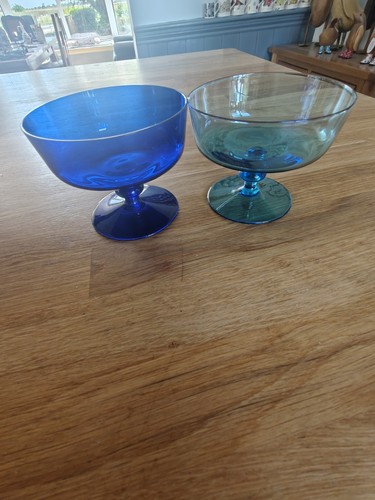 Vintage blue glass - ,
