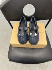 DB Ladies Wedding Church Extra Wide 2V Width Fitting Strap Slip On Shoes Size 4