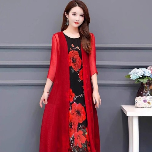 Women sheer long cape chiffon - cape,