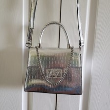 Brand New Aldo Silver Rhinestoned Silver Convertible Handbag/Crossbody Purse