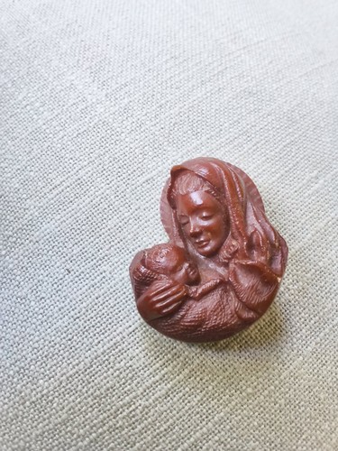 Madonna and child resin brooch - madonna,
