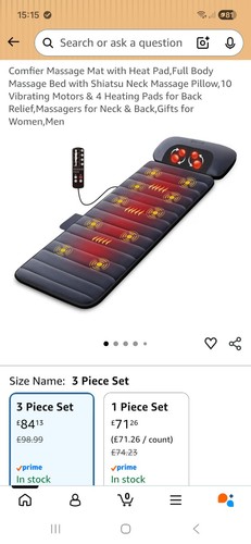 Massage mat with heat pad - mat,
