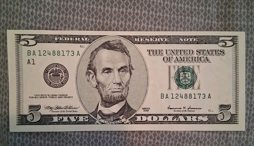 1999 five dollar bill rare - five, $5