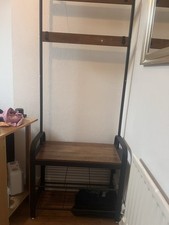 Coat Rack, Coat Stand With Shoe Storage Bench, Hall Tree With Shoe Rack