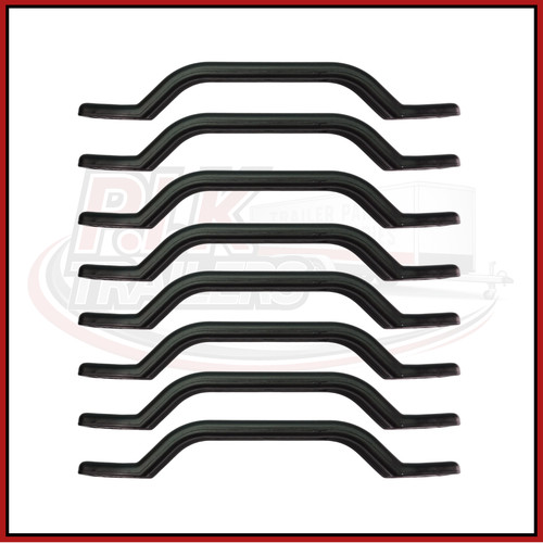 Black plastic door grab - x,