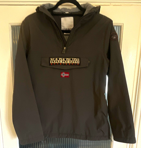 Napapijri grey hooded anorak - grey,