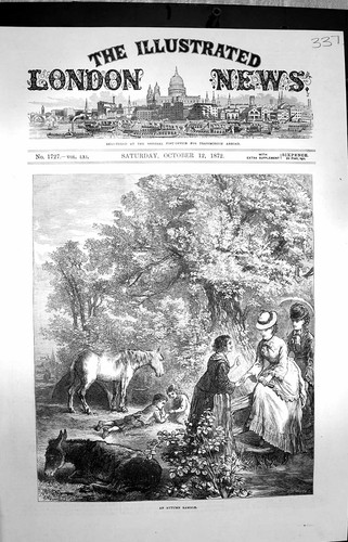 Old antique print 1872 - antique,